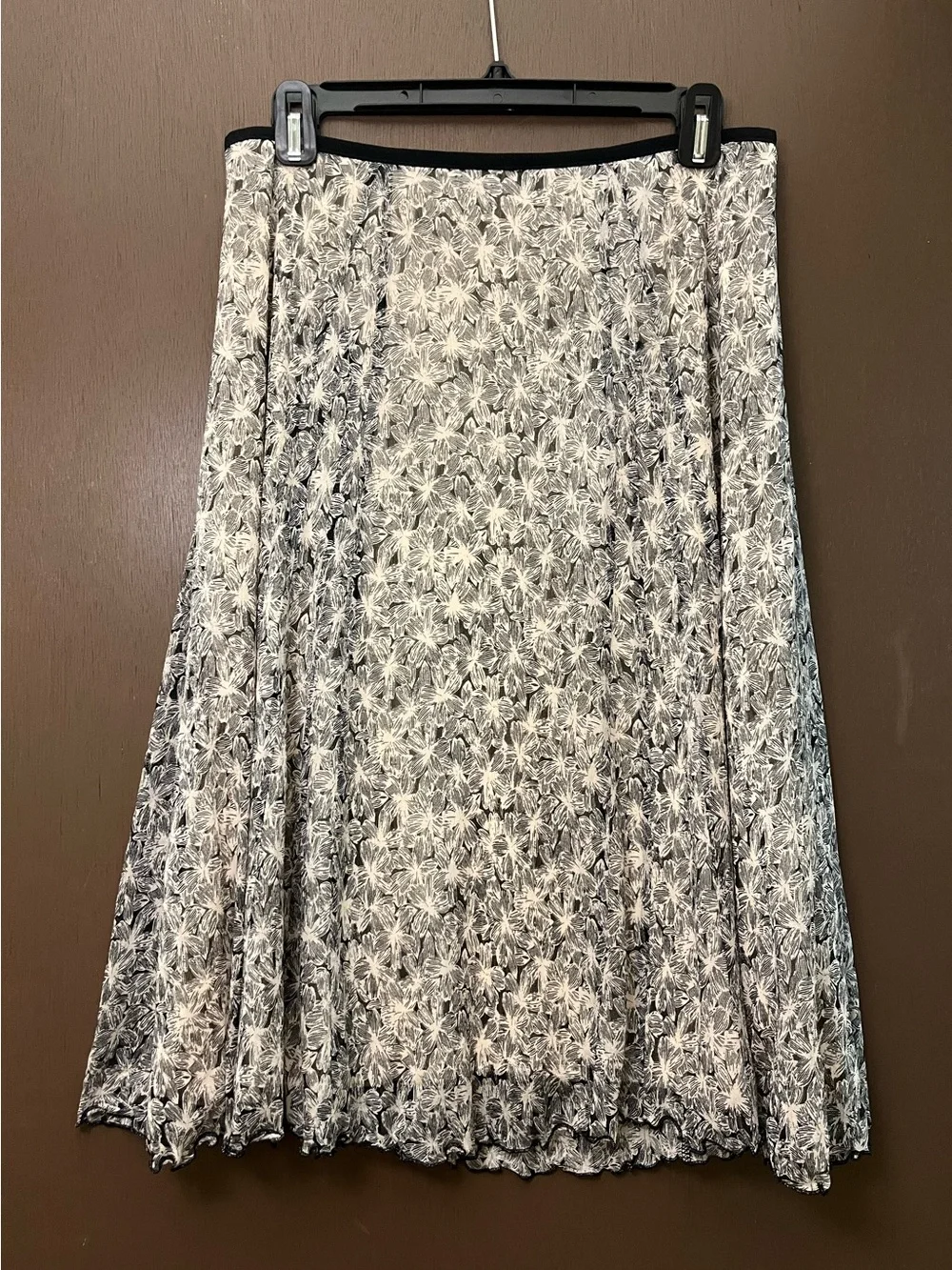 Vintage Sigrid Olson Collection Silk Elegant Floral Midi Skirt Medium